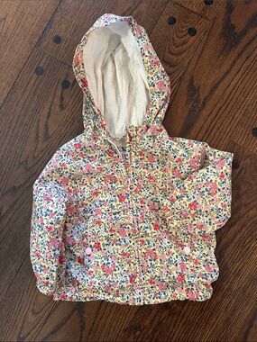 Zara baby Floral Hooded Raincoat 12-18M